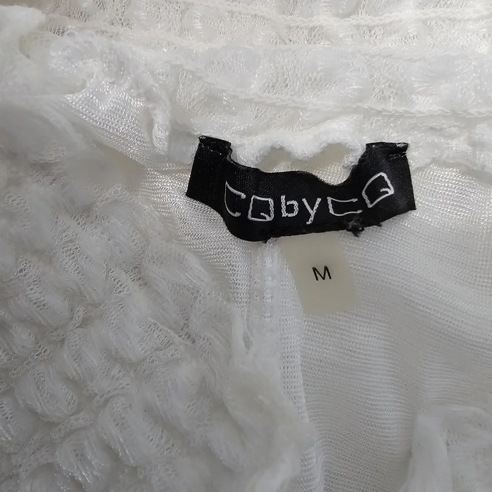 CQ by CQ Lace White Off-Shoulder Ruffle Bell Sleeve Romantic Mini Dress Sz M - Picture 6 of 8
